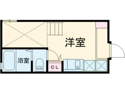 チトカラアパートメント(ワンルーム/1階)の間取り写真