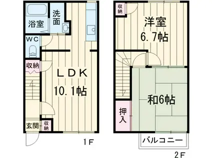 レジデンス松沢(2LDK)の間取り写真