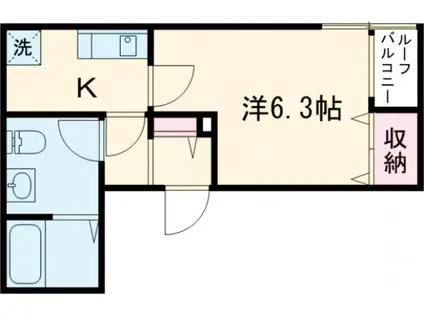 フォセット上北沢(1K/3階)の間取り写真