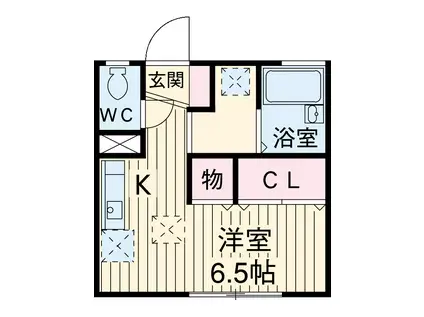 ONLY ONE しまの(ワンルーム/1階)の間取り写真