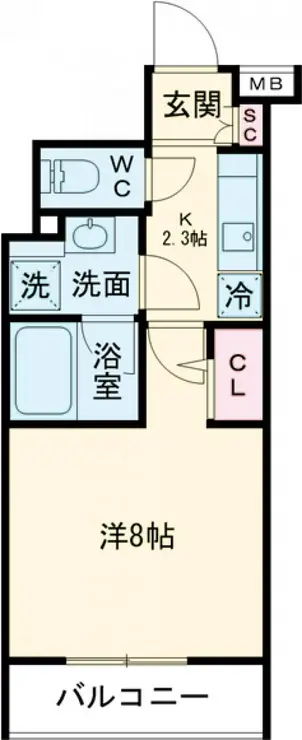 スカイコート成城学園前 3階階 間取り