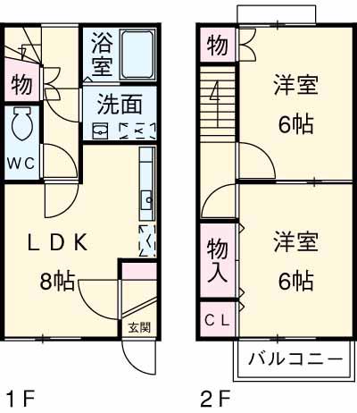 ベルメール(2LDK)の間取り写真