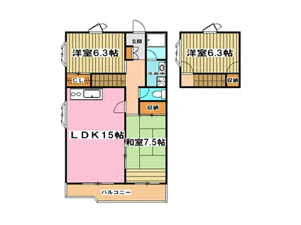 ボーマノワ(3LDK)の間取り写真