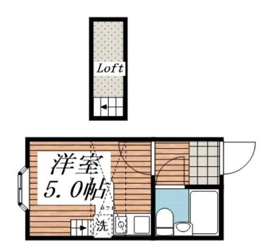 ベルピア上尾第7(ワンルーム/2階)の間取り写真