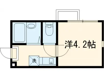 シャンテ四ツ木(1K/2階)の間取り写真
