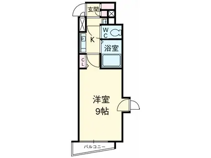 エステムプラザ世田谷千歳烏山(1K/4階)の間取り写真