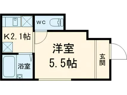 グレイスシールド烏丸(ワンルーム/1階)の間取り写真