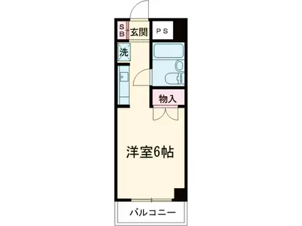 サニーパレス松美屋(1K/4階)の間取り写真