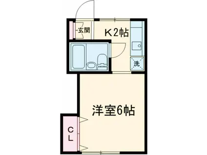 第一ノモビル(1K/2階)の間取り写真