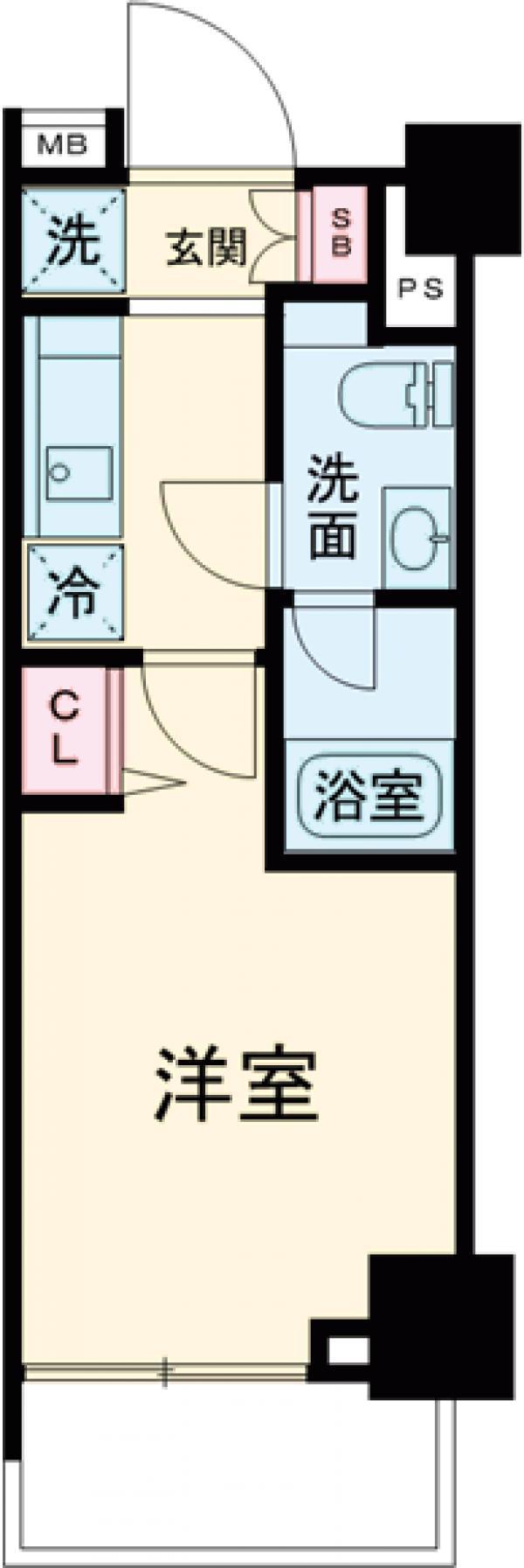 AZEST青砥Ⅱ(1K/3階)の間取り写真