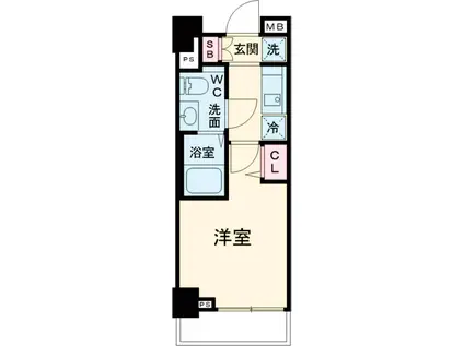 AZEST青砥Ⅱ(1K/4階)の間取り写真