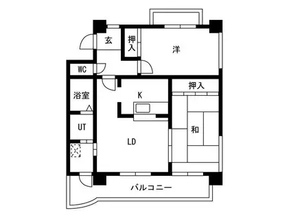 ル・レーブ貴船(2LDK/3階)の間取り写真