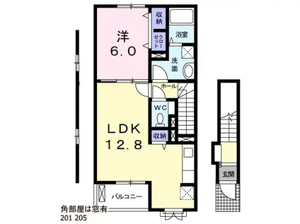 レジェンドⅩⅢ(1LDK/2階)の間取り写真