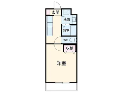 遠州鉄道 積志駅 徒歩40分 3階建 築27年(1K/2階)の間取り写真