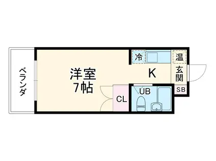 ジョアメゾン神里(ワンルーム/3階)の間取り写真