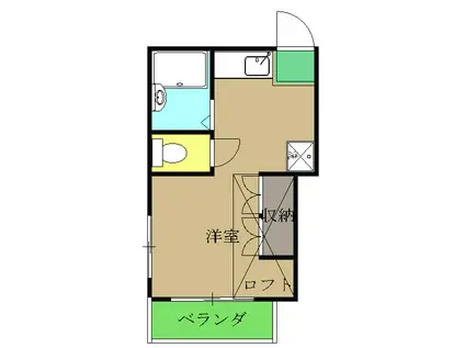 メゾンシマダ(ワンルーム/2階)の間取り写真