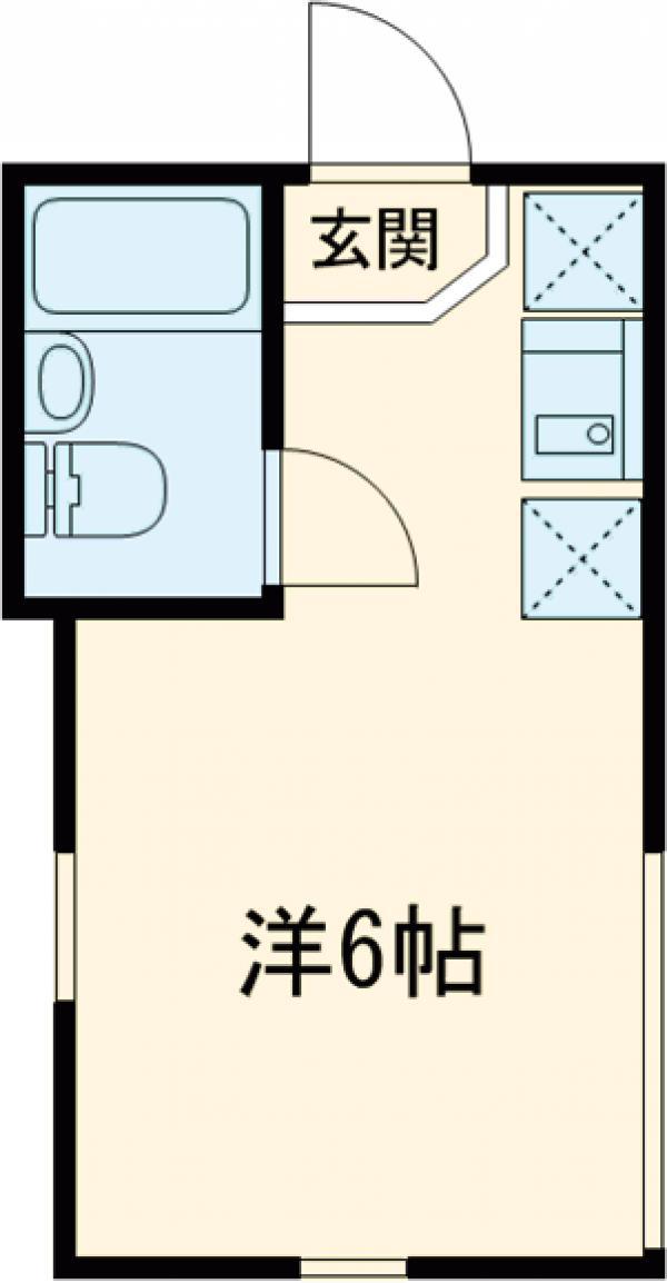 ウィング東小金井(ワンルーム/2階)の間取り写真