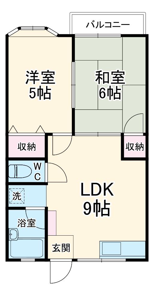 すまいる高津(2LDK/2階)の間取り写真