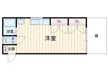 ラメゾンドリリー(ワンルーム/1階)の間取り写真