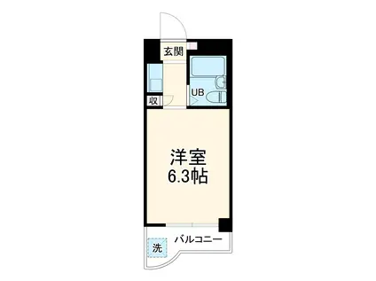 ドール八事富士見(1K/3階)の間取り写真