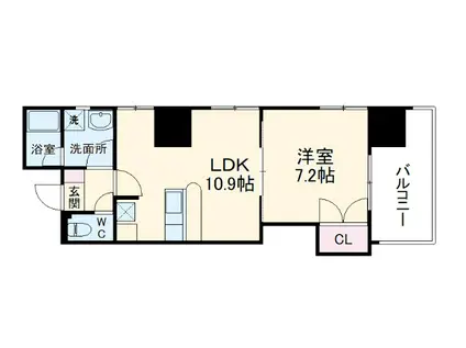 サン・ミズホビル(1LDK/13階)の間取り写真