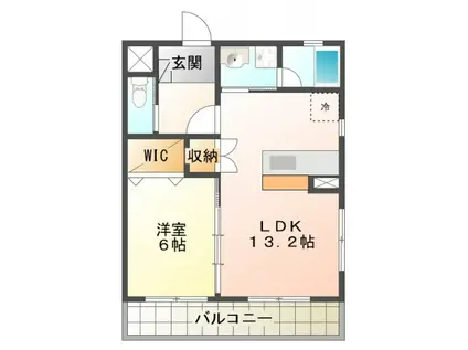 アイブロスビルⅢ(1LDK/2階)の間取り写真