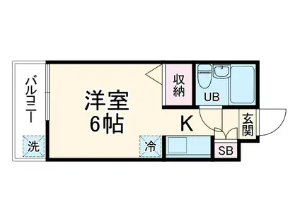 メゾン ド エクラ(ワンルーム/4階)の間取り写真