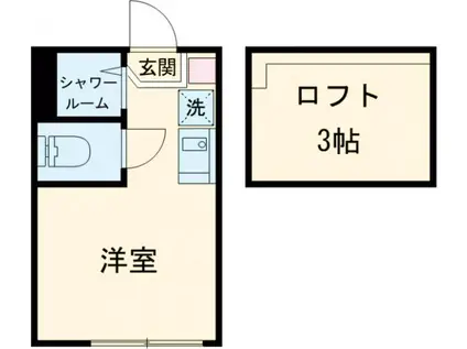 ハーモニーテラス南池袋Ⅲ(ワンルーム/1階)の間取り写真