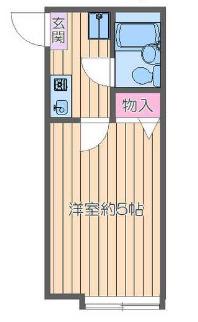フォーレ大谷田Ⅱ(1K/1階)の間取り写真