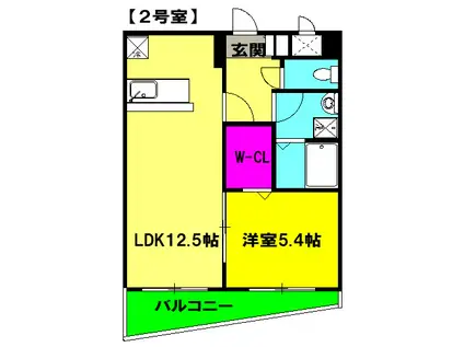 ライフアドバンス(1LDK/5階)の間取り写真