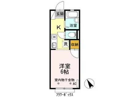 第3AIコーポ(1K/1階)の間取り写真