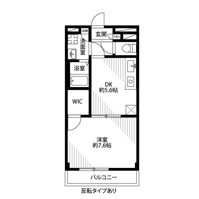 アンプルールフェールモンテ(1DK/1階)の間取り写真