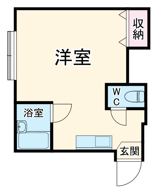 ビラ・イケノベ2号館(ワンルーム/2階)の間取り写真