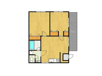 ビラ・イケノベ2号館(2LDK/2階)の間取り写真