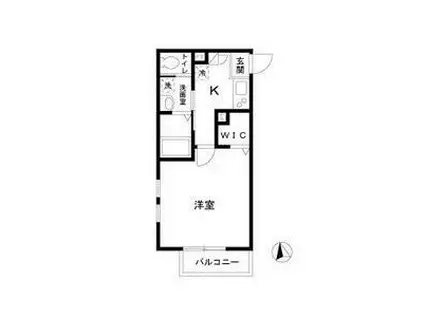 ルミエール(1K/2階)の間取り写真