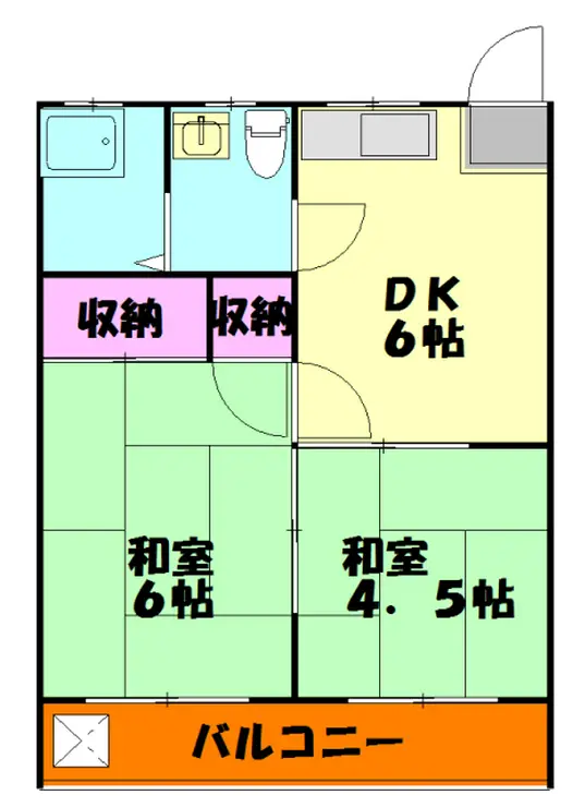 第三御殿山荘 2階階 間取り