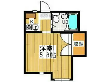 フォレスト南花園(1K/1階)の間取り写真