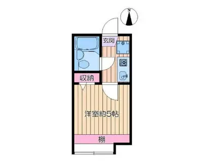 スプリング北綾瀬B(1K/2階)の間取り写真