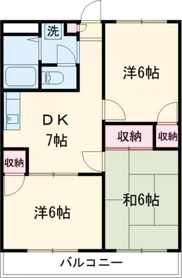 アンザベルデⅢ(3DK/3階)の間取り写真