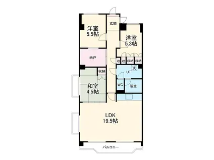 星和原コーポラス(3SLDK/3階)の間取り写真