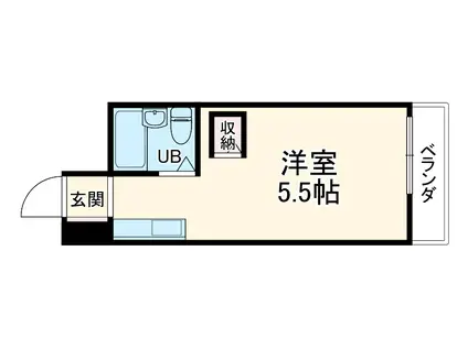 ビラ三秀向山(ワンルーム/2階)の間取り写真