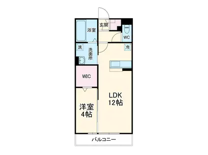 ヴェルドミールⅡ(1LDK/1階)の間取り写真