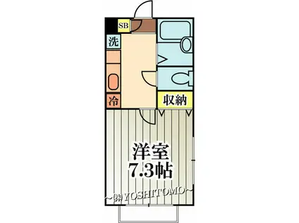 ハイツNEST(1K/1階)の間取り写真