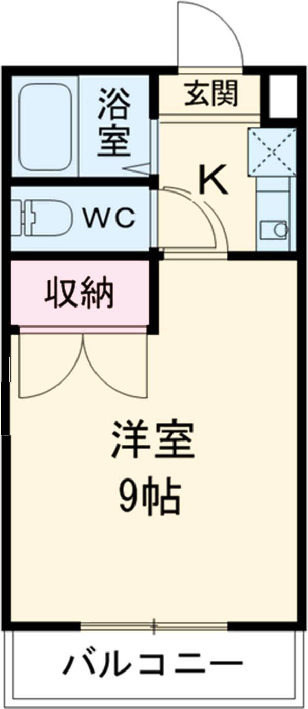 アン116(1K/1階)の間取り写真