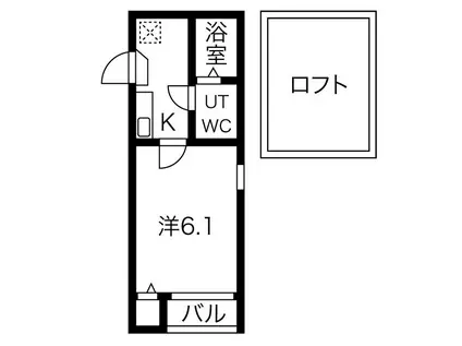 PRESIDENT 名駅南(1K/2階)の間取り写真