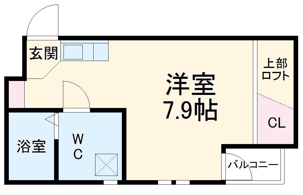 フォルテ桜山(1K/3階)の間取り写真