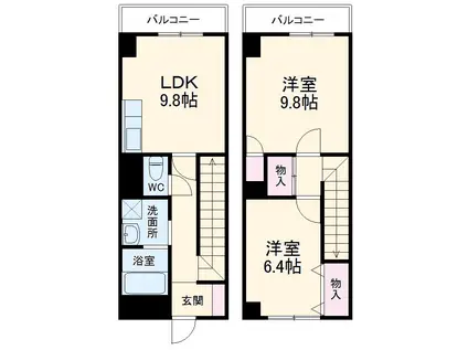 リオラード(2LDK)の間取り写真