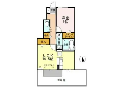 カトル　セゾン(1LDK)の間取り写真