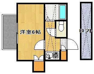 藤枝レジデンス(1K/2階)の間取り写真