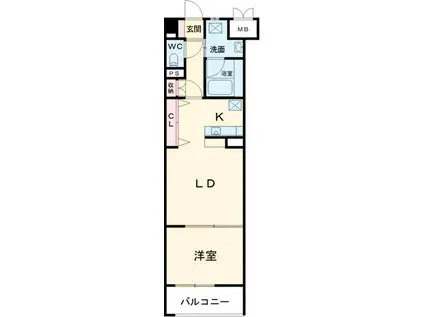 BPRレジデンス金山(1LDK/4階)の間取り写真